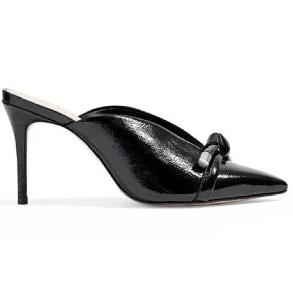 Anthropologie SCHUTZ Tanya Patent Leather Mule In Black Patent Leather - Picture 9 of 9
